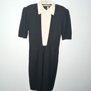 St. John Black and Cream Dress